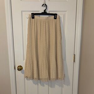 Lulu's Cream A-Line Skirt